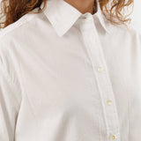 Nymane Apparel Womens Blouses Chris Shirt in White Stitch