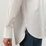Nymane Apparel Womens Blouses Chris Shirt in White Stitch