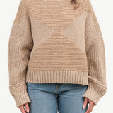 Nadia Diamond Sweater by Nymane in Brown and Molle Tree