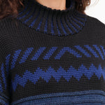 Black and Blue Nadia Jacquard Sweater by Nymane