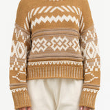 Nadia Jacquard Sweater by Nymane in Mustard