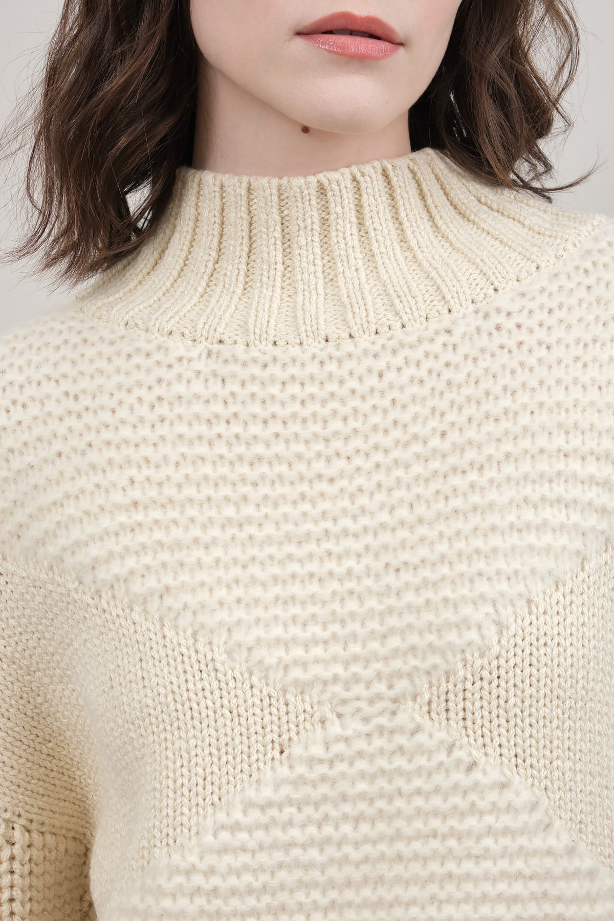 High neckline on Nadia Sweater