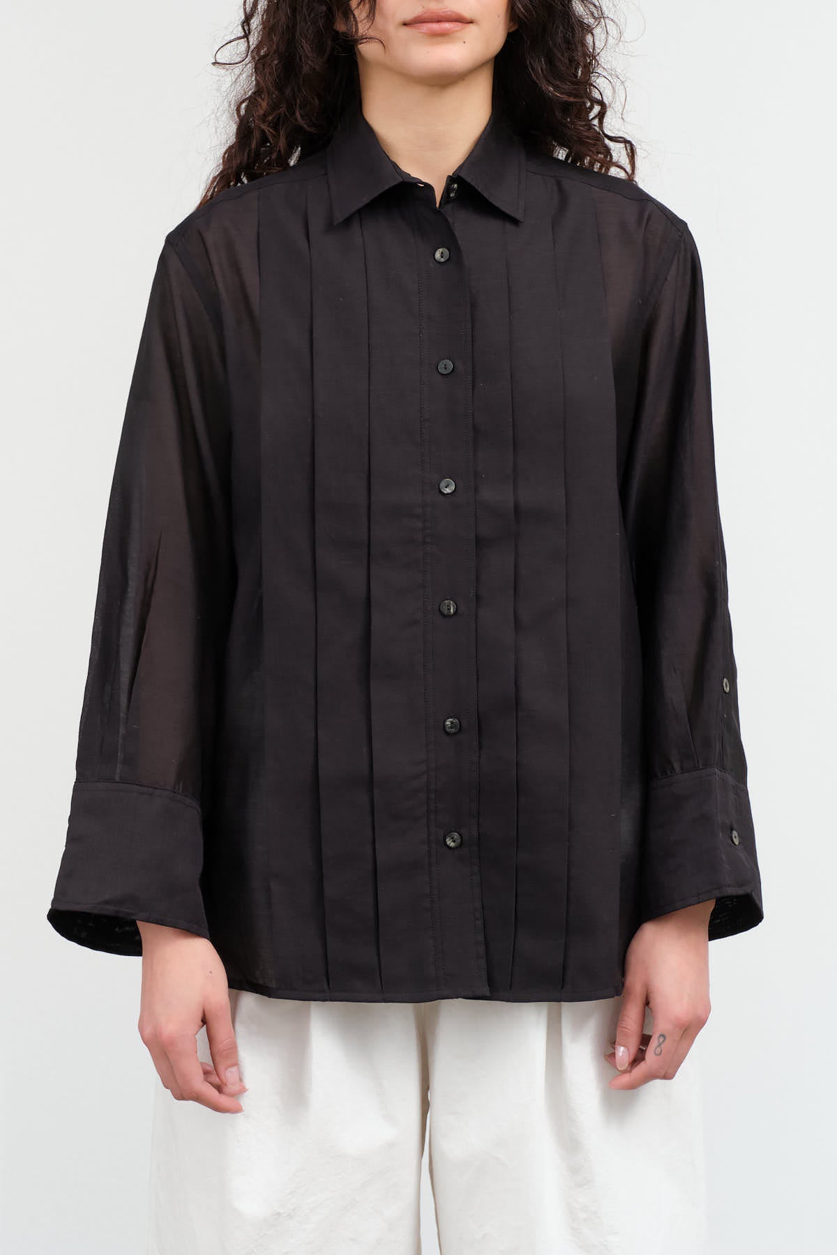 Front view of Pleated Hutton Shirt