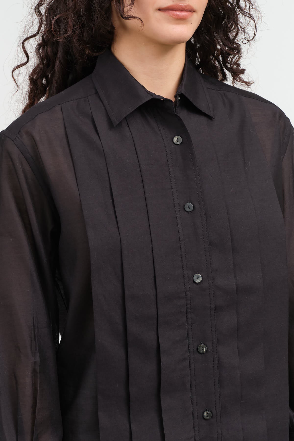 Chest view of Pleated Hutton Shirt