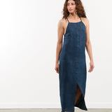 Nymane Apparel Womens Dresses Tilda Slip Dress Indigo/Black / XSmall