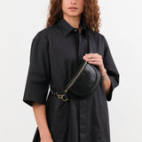 Il Bisonte Accessories Bags Oliveta Belt Bag in Nero Nero / 11" L X 6" W X 0.5" D
