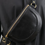 Il Bisonte Accessories Bags Oliveta Belt Bag in Nero Nero / 11" L X 6" W X 0.5" D