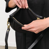 Il Bisonte Accessories Bags Oliveta Belt Bag in Nero Nero / 11" L X 6" W X 0.5" D