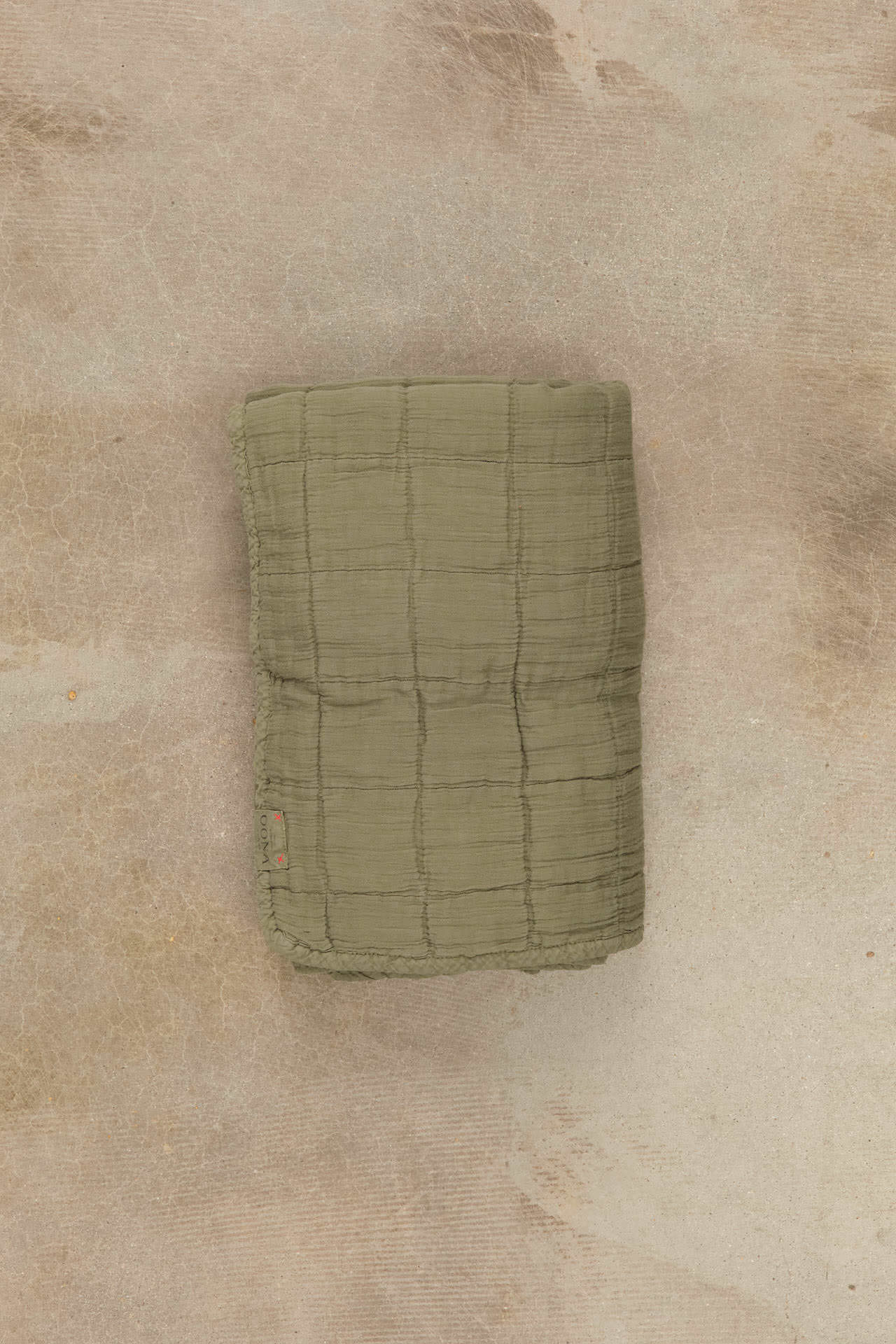 OONA Home Bedding The Plaid Bed Cover Olive / 49" L X 63" W