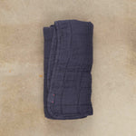 OONA Home Bedding The Plaid Bed Cover Dark Blue / 49" L X 63" W