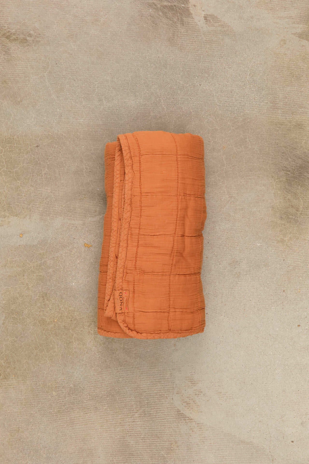 OONA Home Bedding The Plaid Bed Cover Caramel / 49" L X 63" W
