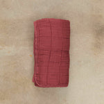 OONA Home Bedding The Plaid Bed Cover Burgundy / 49" L X 63" W