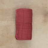 OONA Home Bedding The Plaid Bed Cover Burgundy / 49" L X 63" W