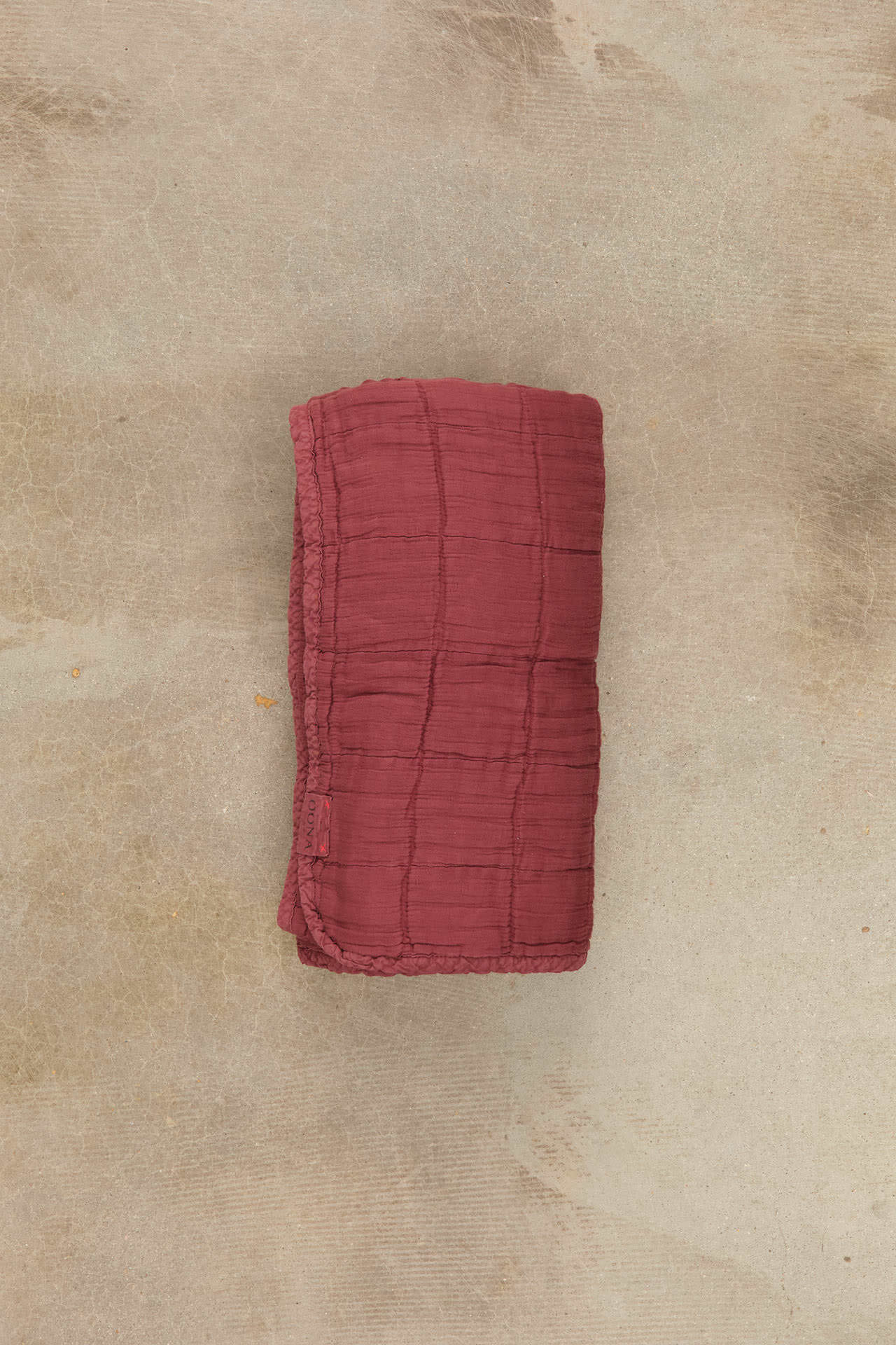 OONA Home Bedding The Plaid Bed Cover Burgundy / 49" L X 63" W