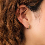 Pamela Love Jewelry Earrings 10mm Molten Pave Huggie 14K Yellow Gold / Single