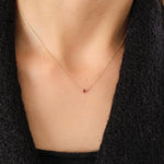 Pamela Love Jewelry Necklaces Bezel Heart Pendant Necklace 14K Yellow Gold / 16" Chain