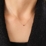 Pamela Love Jewelry Necklaces Bezel Heart Pendant Necklace 14K Yellow Gold / 16" Chain