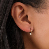 Diamond Spike Huggie Earring with 14K Gold by pamela Love Designer