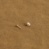 Pamela Love Jewelry Earrings Memento Mori Stud Earring with Heart Back Diamond