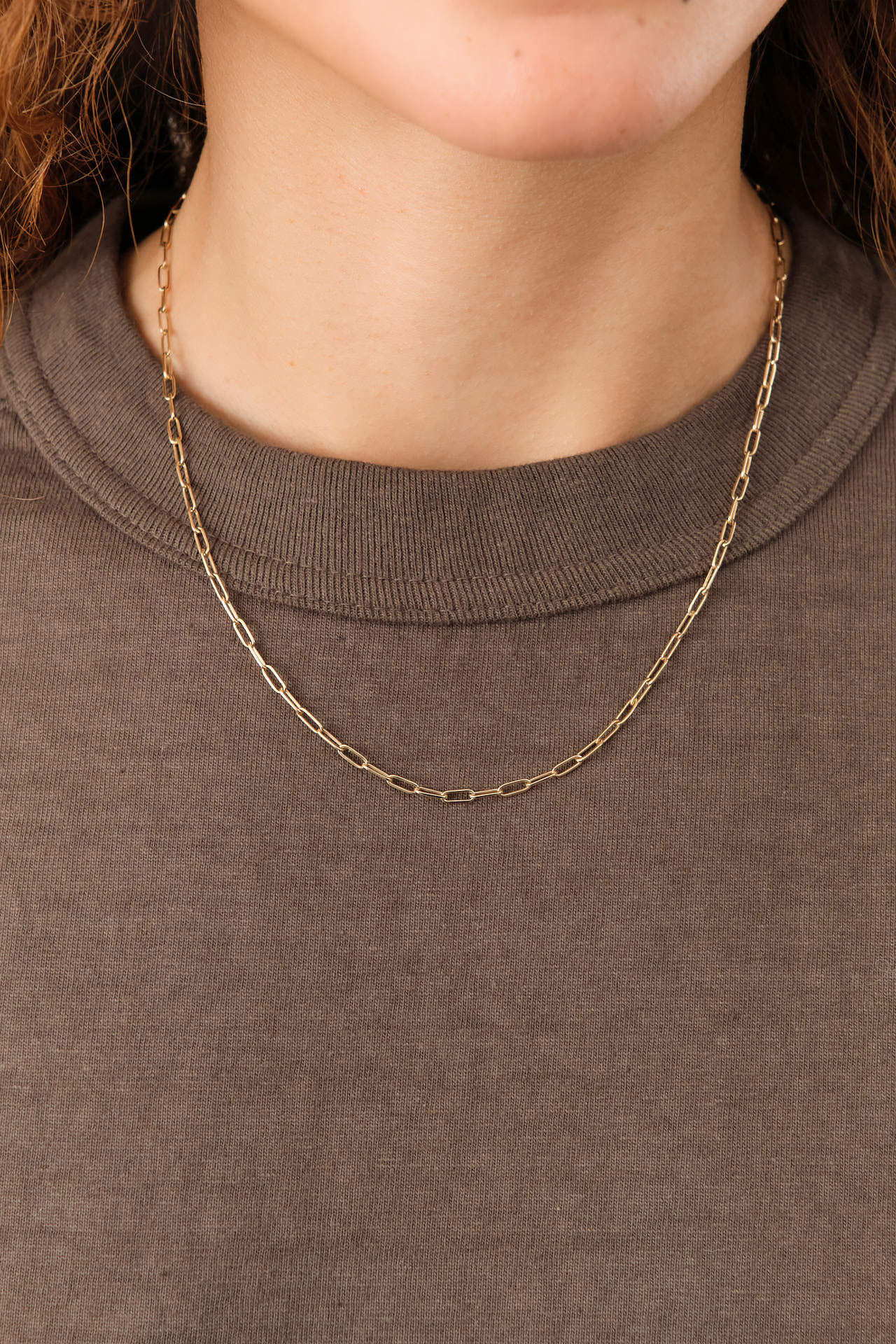 Pamela Love Jewelry Necklaces Paper Clip Chain Necklace 14K Yellow Gold / 18" Chain