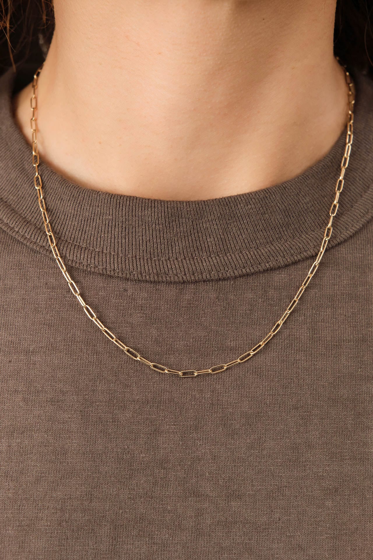 Pamela Love Jewelry Necklaces Paper Clip Chain Necklace 14K Yellow Gold / 18" Chain