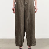 Linen Twill Wide Pants by Pas de Calais in Khaki