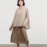 Pas de Calais Bemberg Taffeta Slip Under Skirt in Khaki