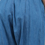 Rear view of 7 oz Cotton Linen Denim Pants