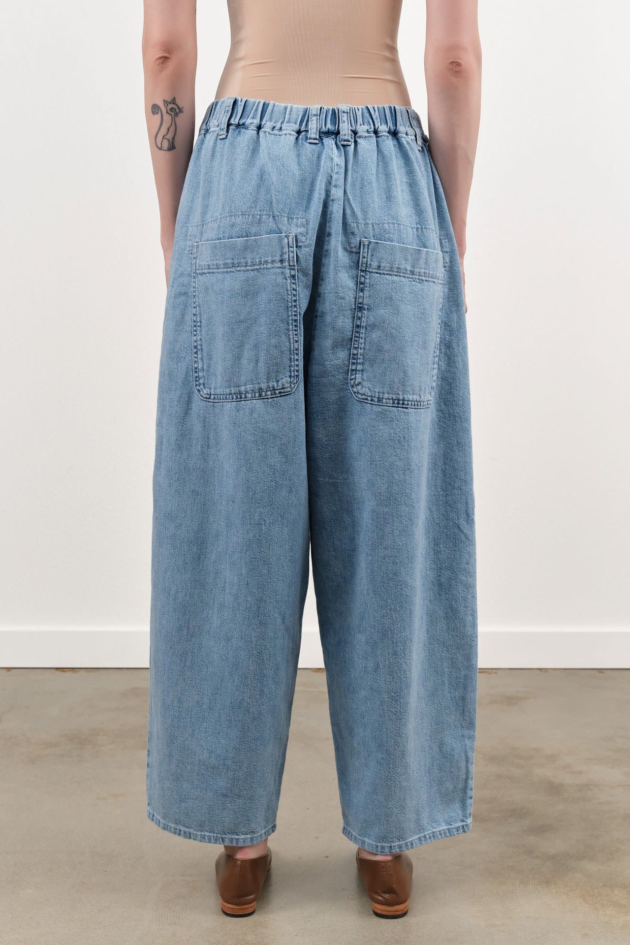 Pas de Calais Apparel Womens Pants 8 oz Natural Denim Easy Pants