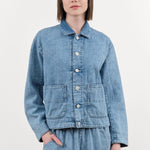 Pas de Calais Apparel Womens Jackets 8 oz Natural Denim Jacket