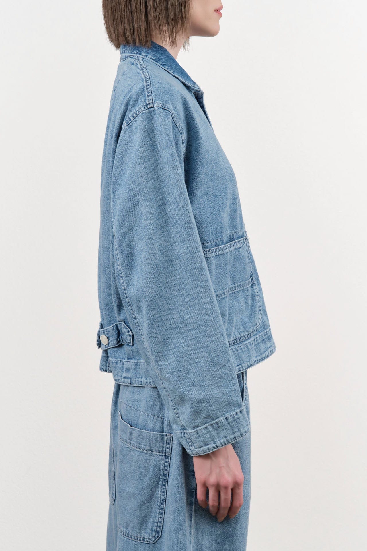 Pas de Calais Apparel Womens Jackets 8 oz Natural Denim Jacket