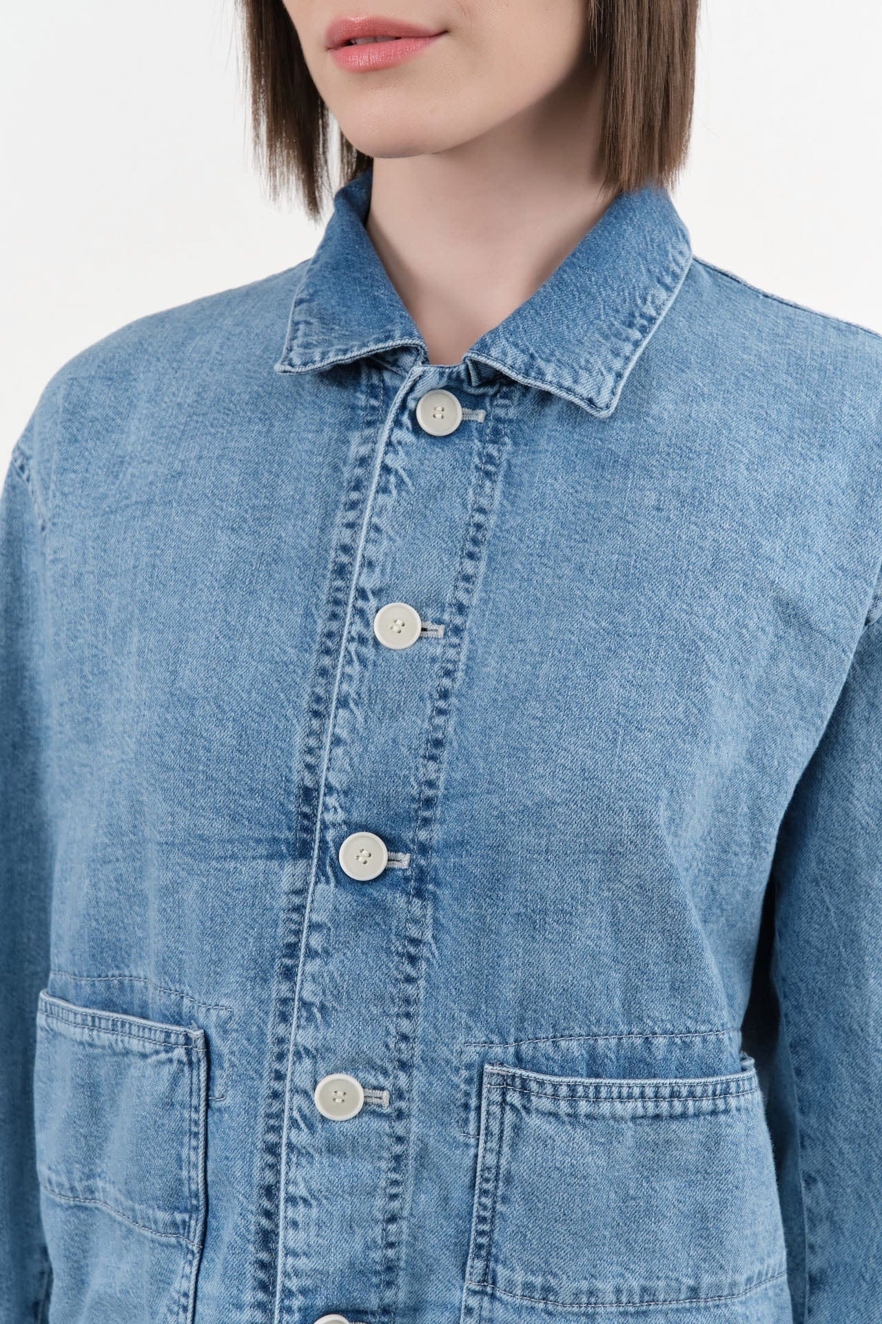 Pas de Calais Apparel Womens Jackets 8 oz Natural Denim Jacket