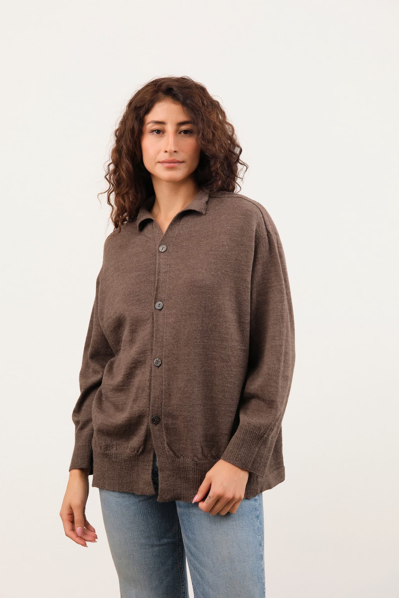 Pas de Calais Apparel Womens Sweaters Airy Merino Wool Cardigan