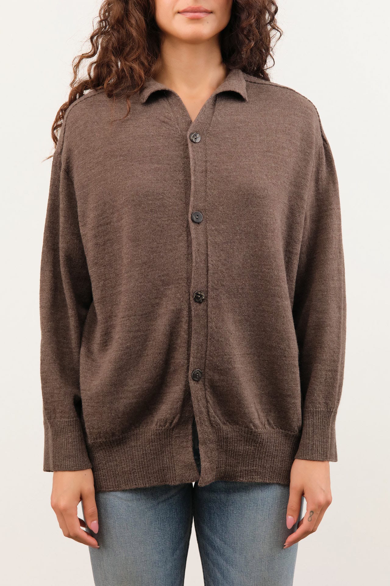 Pas de Calais Apparel Womens Sweaters Airy Merino Wool Cardigan