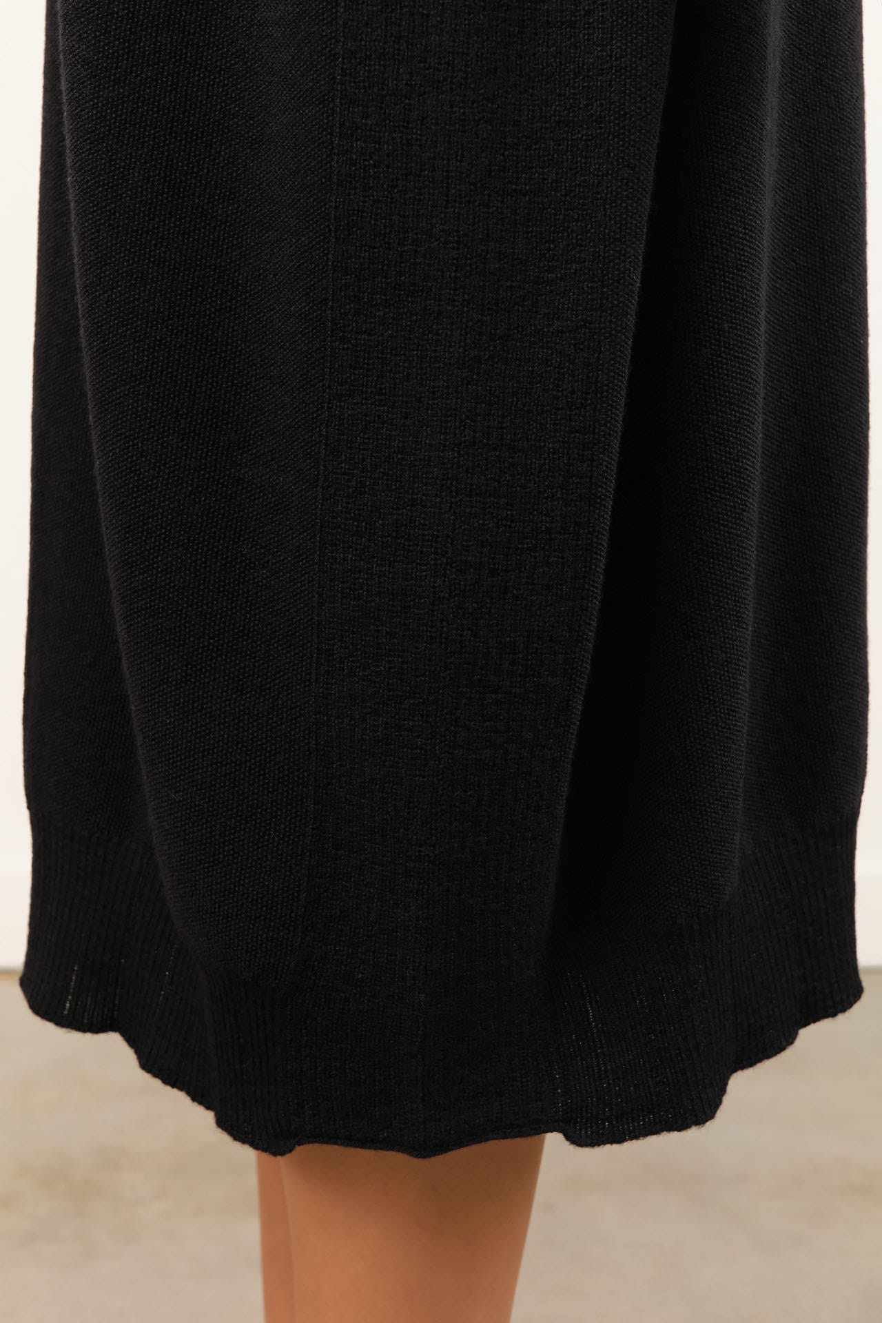 Pas de Calais Apparel Womens Dresses Airy Merino Wool Patterned Panel Switch Dress