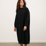 Pas de Calais Apparel Womens Dresses Airy Merino Wool Patterned Panel Switch Dress