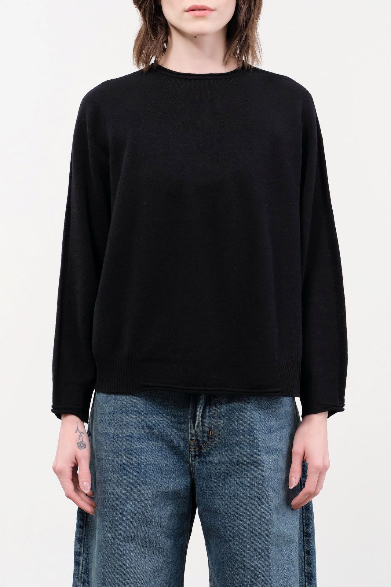 Pas de Calais Apparel Womens Sweaters Airy Wool Crew Neck Pullover