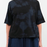 Pas de Calais Apparel Womens Tees Antique Dye Recycle Jersey Oversize T-Shirt in Black