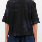 Pas de Calais Apparel Womens Tees Antique Dye Recycle Jersey Oversize T-Shirt in Black