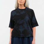 Pas de Calais Apparel Womens Tees Antique Dye Recycle Jersey Oversize T-Shirt in Black