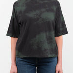 Pas de Calais Apparel Womens Tees Antique Dye Recycle Jersey Oversize T-Shirt in Sumikuro