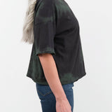 Pas de Calais Apparel Womens Tees Antique Dye Recycle Jersey Oversize T-Shirt in Sumikuro