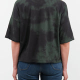 Pas de Calais Apparel Womens Tees Antique Dye Recycle Jersey Oversize T-Shirt in Sumikuro