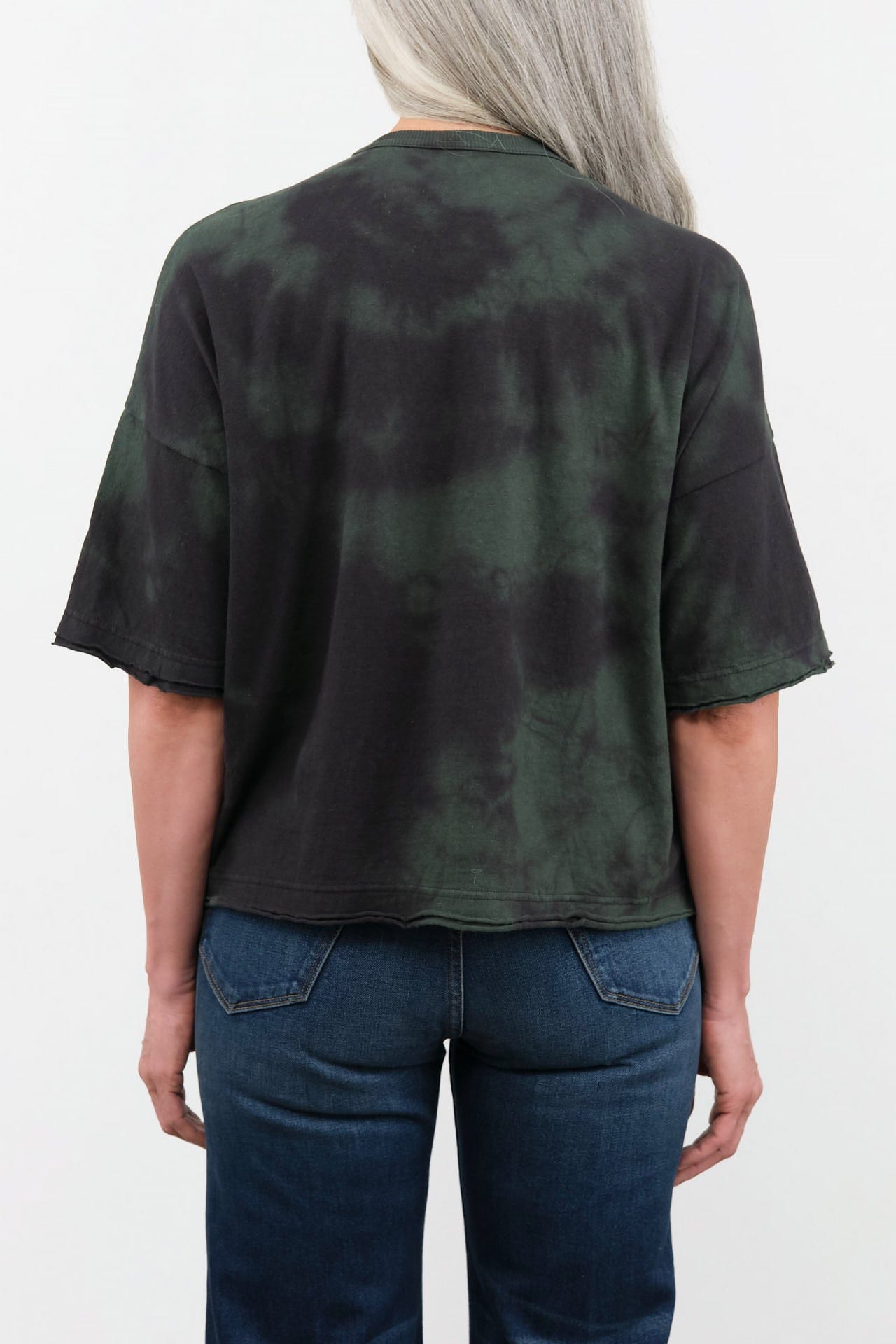 Pas de Calais Apparel Womens Tees Antique Dye Recycle Jersey Oversize T-Shirt in Sumikuro