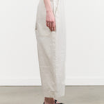 Pas de Calais Designer Brand C/H Parachute Wide Pants with Pockets in Ivory White