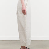 Pas de Calais Designer Brand C/H Parachute Wide Pants with Pockets in Ivory White