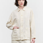 Pas de Calais C/L Satin Coverall Jacket in Natural