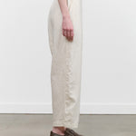 Pas de Calais Designer Brand C/L Satin Wide Pants Button Up Trouser in Natural White