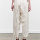 Designer Brand C/L Satin Wide Pants Button Up Trouser in Natural White by Pas de Calais 