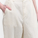 Natural C/L Satin Wide Pants by Pas de Calais